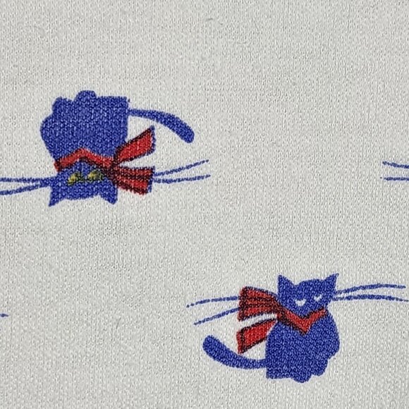 Vintage Cutty Rock Purple cat with red scarf print turtleneck woman's size small - Picture 6 of 11